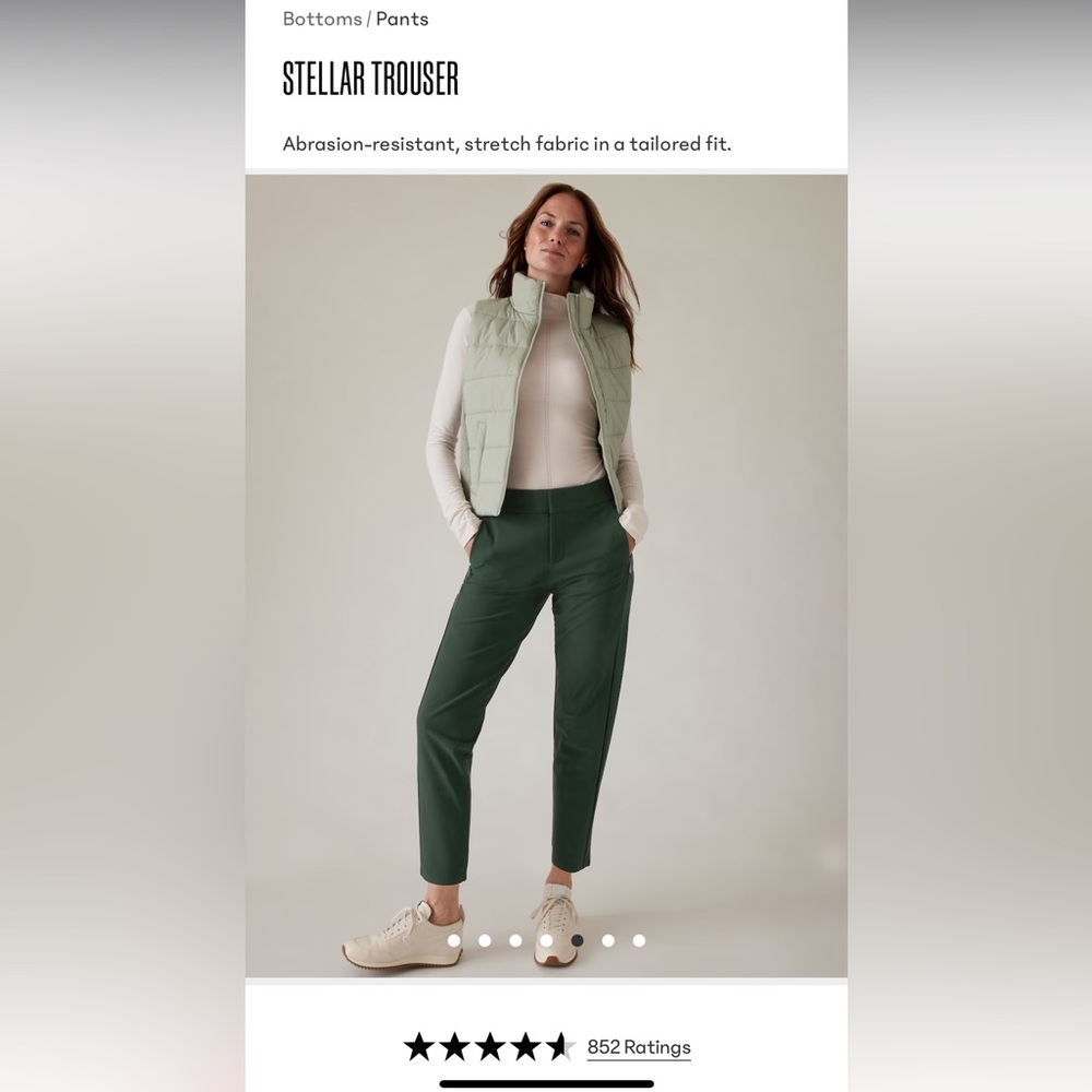 ☑️ATHLETA CHARCOAL GRAY STELLAR TROUSERS